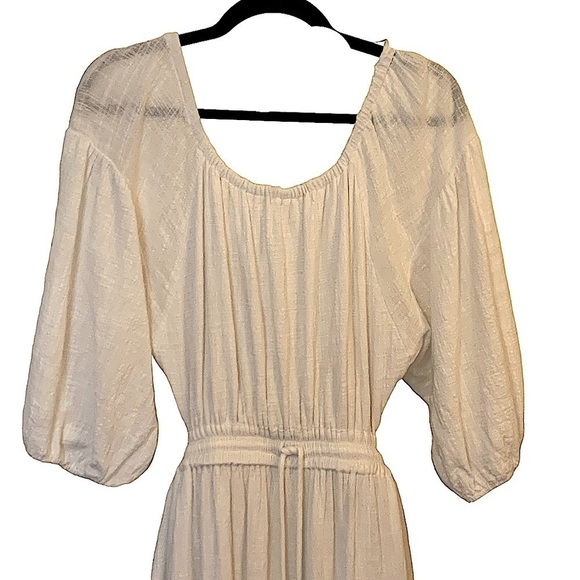 OLIA Ivory Cotton Gauze Backless Dress Size XL - Picture 6 of 14